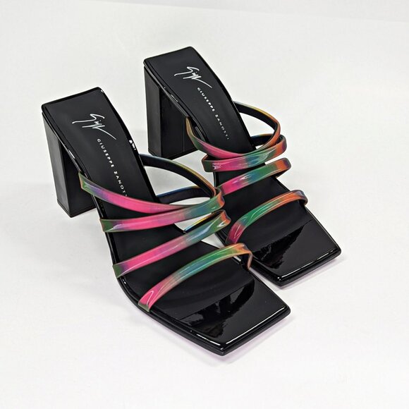 Giuseppe Zanotti Shangay 85MM Strappy Patent Slide Sandals Size 39 (MSRP $795) - Picture 5 of 12